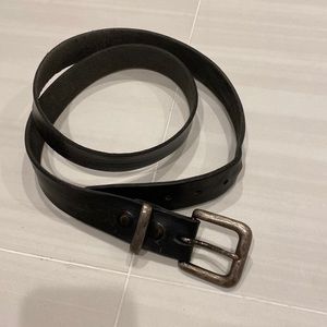 Black Leather Biker Belt
